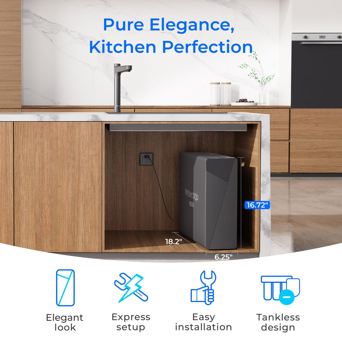 Wassertropfen X16-Alkalisches Tankless Reverse Osmose System