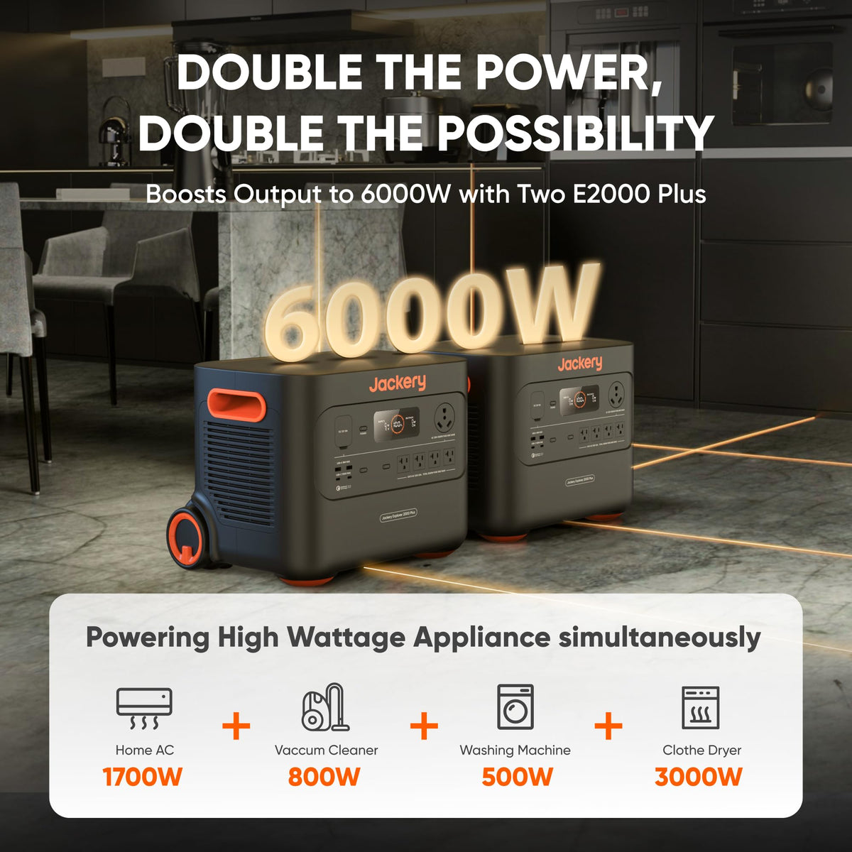 Jackery Solar Generator 4000 Kit, Explorer 2000 Plus und 1X PackPlus E2000