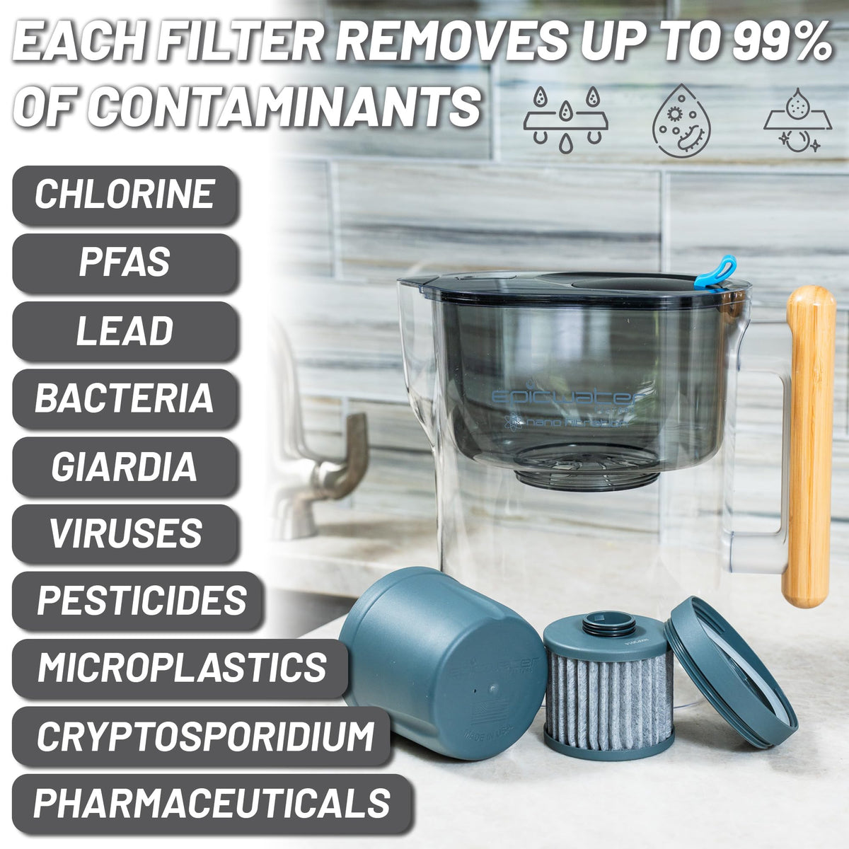 Epische Wasserfilter Ersatzfilter für Epic Nano XP Wasserfilter-Pitcher