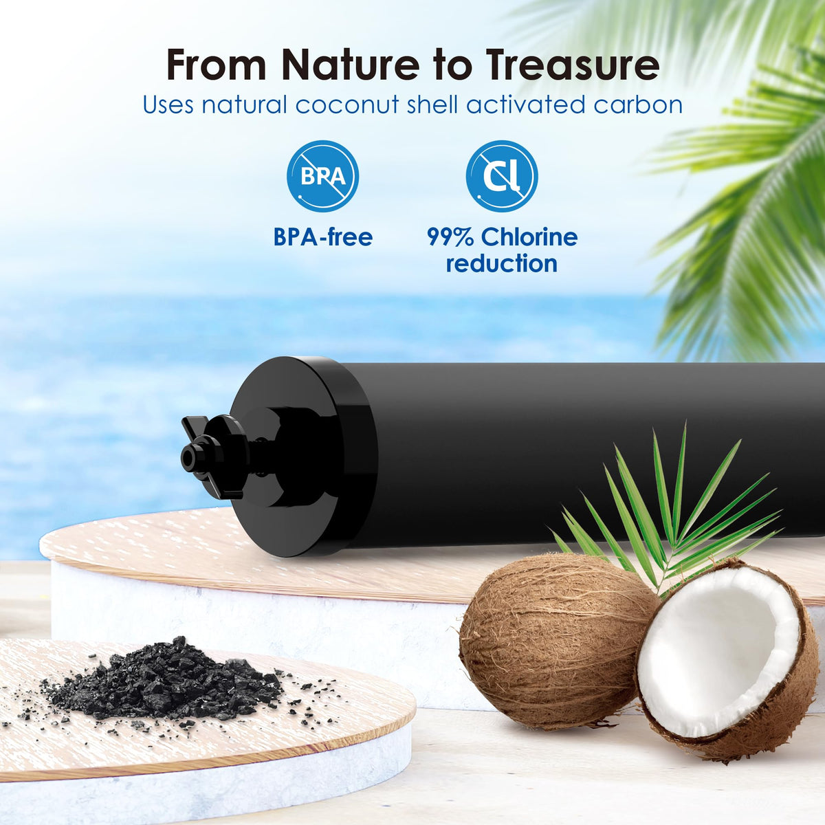 Waterdrop NSF/ANSI 42&372 Zertifizierter Wasserfilter, Ersatz für Berkey® BB9-2®, ProOne® oder Alexapure® und Waterdrop King Tank Series, (Paket von 2)