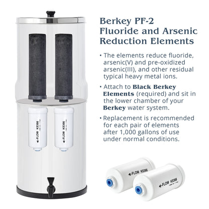 Berkey Authentic Berkey PF-2 Fluorid und Arsen-Reduktionselemente (Set von 2 Elementen)