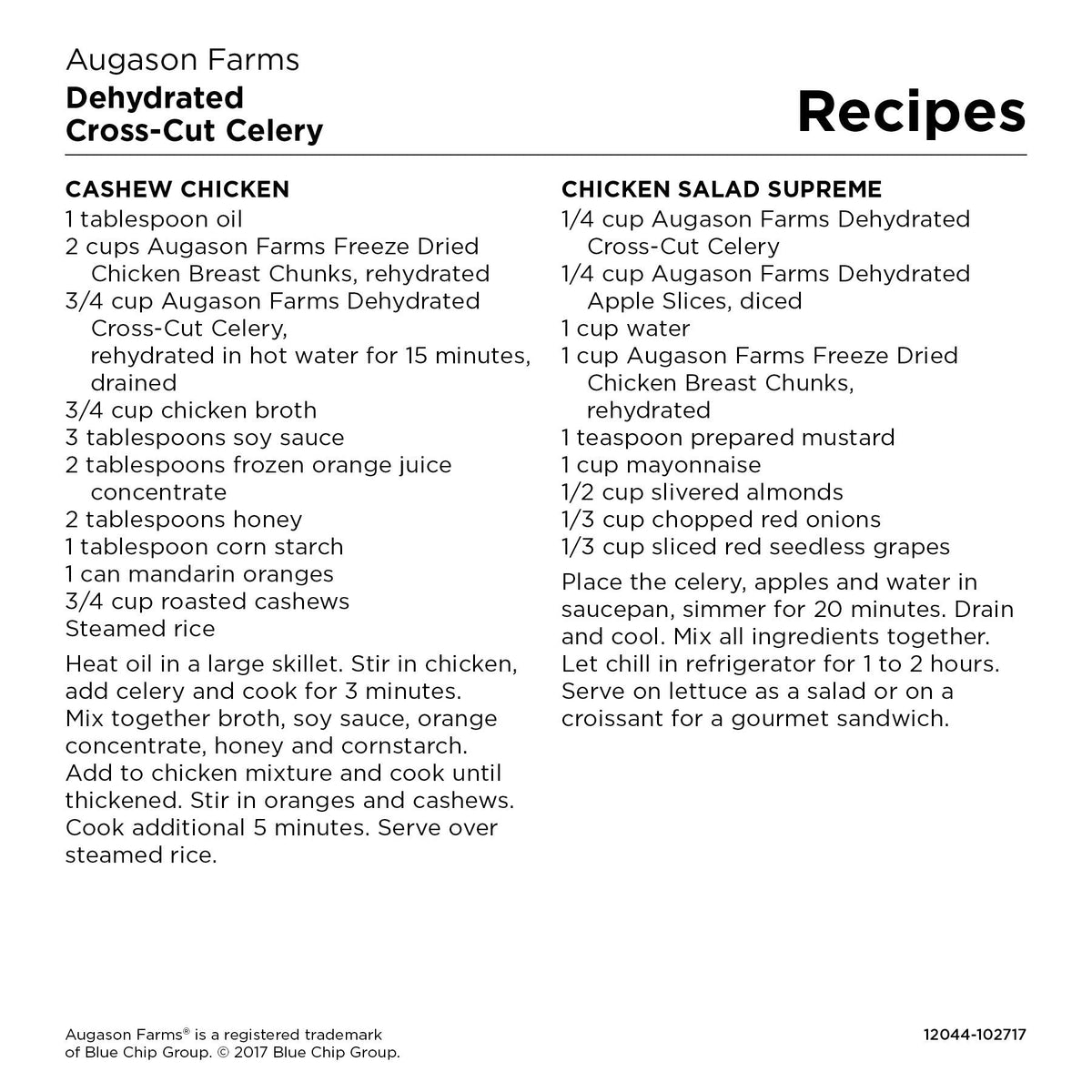 Augason Farms Dehydrierte Cross Cut Sellerie