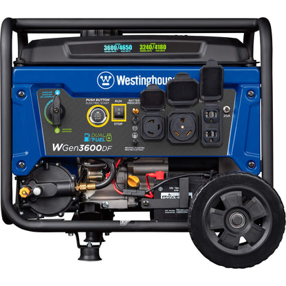 Westinghouse Portable Generator mit 4650 Peak Watt Dual Fuel und Remote Electric Start