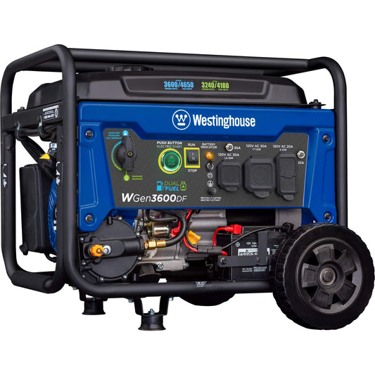 Westinghouse Portable Generator mit 4650 Peak Watt Dual Fuel und Remote Electric Start
