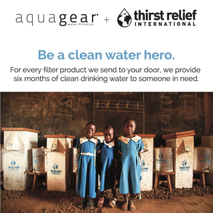 Wasserfilter-Pitcher für Aquageare - Fluorid, Blei, Chloramin, Chrom-6-Filter - BPA-frei, klar