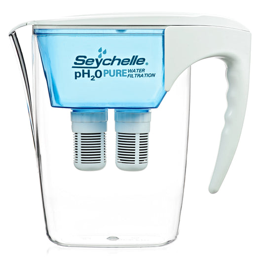 Seychelle pH2O Alkalischer Wasserfilter-Pitcher - pH-Verbesserung der Filtration - 200 Gallonen Kapazität - USA-Hergestellter Filter, BPA-frei, 1814 g