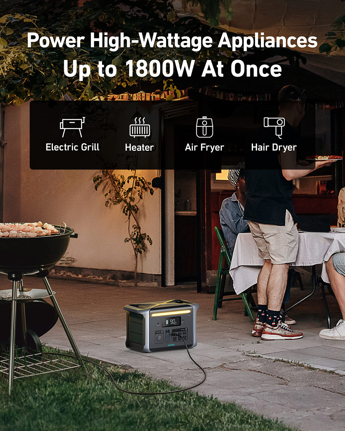 Anker SOLIX F1200 Portable Power Station, PowerHouse 757, 1800W Solargenerator