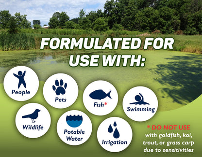 Crystal Plex - Lake and Pond Algaecide Treatment - Liquid Copper Algaecide