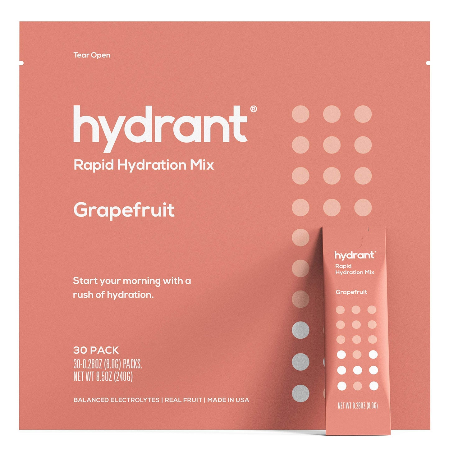 Hydrant Grapefruit Rapid Hydration Mix Version 2 | Elektrolytpulver | Dehydratisierung Recovery Drink - 30pk
